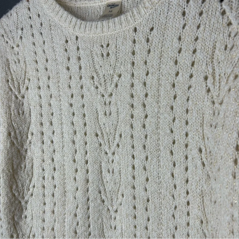 Oshkosh B'gosh Girls Cream and Gold Knitted Sweater